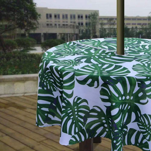 Miniatura 38 de Melaluxe - Mantel impermeable resistente a las manchas para exteriores con agujero para sombrillas y cremallera