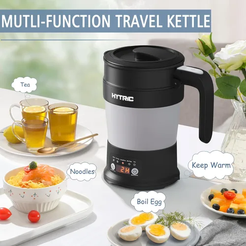 Miniatura 3 de HYTRIC Hervidor Eléctrico de Viaje, Hervidor Eléctrico Plegable Pequeño de 700ML Libre de BPA, Hervidor Portátil con Panel Multifuncional, Hervidor