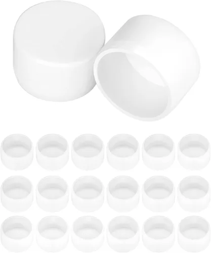 Miniatura 8 de QWORK Tapón de PVC para tubo de extremo, paquete de 20 piezas, 1/2" grado para muebles SCH40, tapón de tubo, conector de enchufe externo, blanco