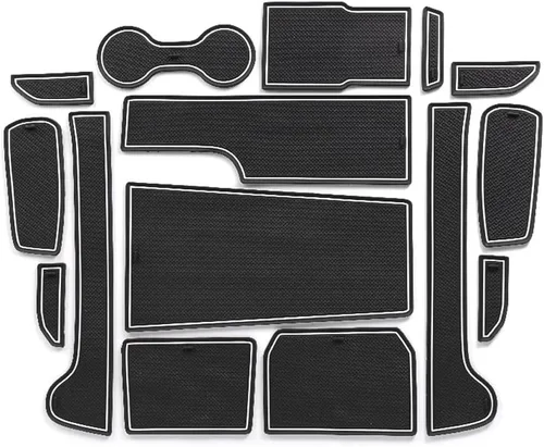 Miniatura 25 de Great-luck Accesorios para el interior del automóvil, tapete de almacenamiento para puerta, tapete para portavasos, tapete antideslizante a prueba