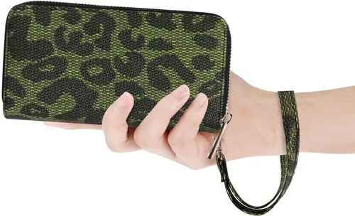 Miniatura 7 de HAWEE - Cartera para teléfono celular, con dos cierres y correa larga extraíble para la muñeca, para mujer