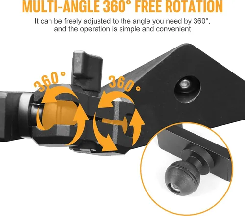 Miniatura 6 de FUNY Soporte para teléfono lateral izquierdo para salpicadero, compatible con Chevy Silverado y Gmc Sierra 1500 2023 2024 2025 2026, estabilizador