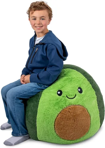 Miniatura 16 de Big Joe Silla Puf Clásica para Dormitorio de Niños y Rincón de Lectura, Azul Marino Fácil de Limpiar, Mezcla Duradera de Nylon y Poliéster, 2 Pies