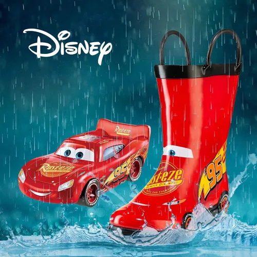 Miniatura 5 de Disney Cars - Botas de lluvia de goma impermeables fáciles de poner con estampado de personajes McQueen para niños (niñosniños pequeños)