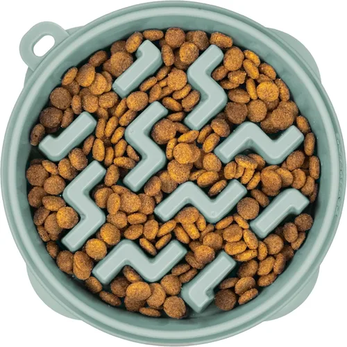 Miniatura 22 de Outward Hound Comedero Pequeño Divertido de Alimentación Lenta, Rompecabezas para Comedores Rápidos, Cachorros, Gatos y Perros Pequeños, Comida Rosa