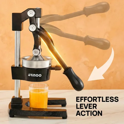 Miniatura 3 de Exprimidor de cítricos de hierro fundido de cocina, exprimidor manual de naranja, exprimidor de encimera resistente para limón, naranja, fácil
