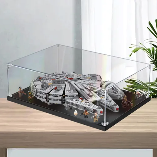 Miniatura 2 de Vitrina acrílica para Lego Star Wars Millennium Falcon 75105, caja de exhibición a prueba de polvo compatible con Lego, modelo de regalo (0.118 in)