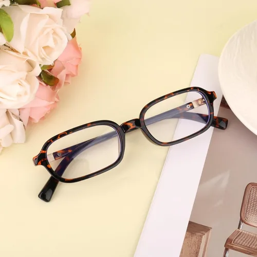 Miniatura 3 de 2 lentes rectangulares de luz azul, lentes cuadrados retro, pequeños, estrechos de los años 90, con bloqueo de luz azul para mujeres y hombres