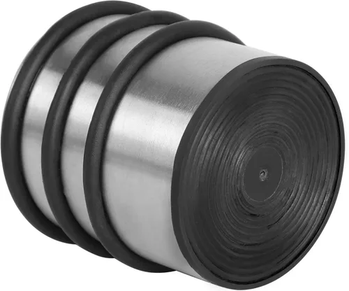 Miniatura 4 de KINJOEK Tope de puerta pesado, sin taladro, tope de puerta de acero inoxidable con bandas de goma protectoras, cuña de puerta para oficina, hogar