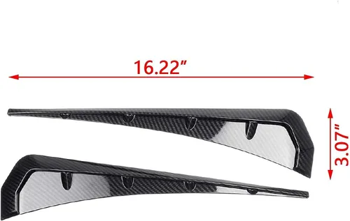 Miniatura 3 de x xotic tech Cubierta de ventilación lateral estilo Type-R, textura de fibra de carbono, compatible con Honda Civic 10ª generación 2016-2021