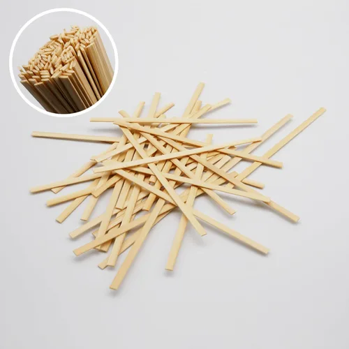 Miniatura 3 de Party Essentials Agitadores de café de bambú de 5.5 pulgadas / palitos para bebidas, 1000 unidades, natural
