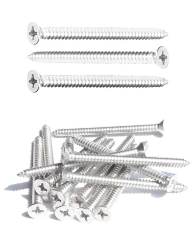 Miniatura 13 de 50 tornillos de madera Phillips de cabeza plana inoxidable #4 x 1-1/4" (32 mm) 18-8 (304) tornillos autorroscantes avellanados de acero inoxidable