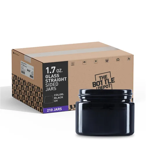 Miniatura 9 de The Bottle Depot - Tarro de vidrio de 4 oz (3.4 fl oz) - Ámbar transparente - 90 frascos - Cierres no incluidos - Acabado de cuello 58-400 - Tarros