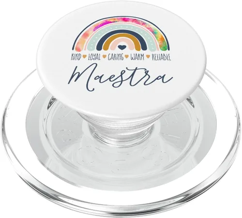 Miniatura 7 de Maestra Cute Rainbow Regalos para Maestra Bilingue Teache PopSockets intercambiables PopGrip
