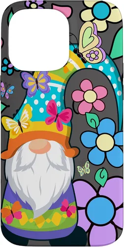 Miniatura 21 de Floral Daisy Flower Pattern with Butterflies Funny Gnome Case for iPhone 17