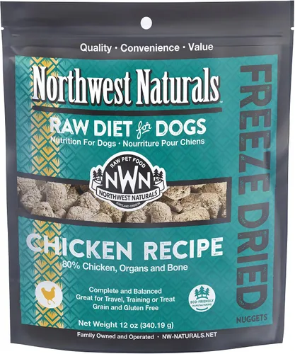 Miniatura 25 de Northwest Naturals Alimento liofilizado para perros de pescado blanco y salmón - Nuggets de tamaño bocado - Sin granos, alta en proteínas, dieta