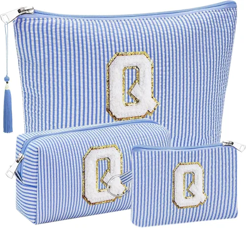 Miniatura 24 de Regalos Iniciales Bolsitas de Cosméticos de Viaje Juegos para Cartera, 3pcs Bolsitas Stoney Clover Dupes Bolsa de Maquillaje, Juego de Bolsas