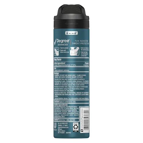 Miniatura 2 de Degree Men Desodorante Antitranspirante Avanzado en Aerosol Seco Adventure Protección de 72 Horas contra el Sudor y el Olor para Hombres