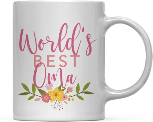 Miniatura 50 de Andaz Press Taza de café de 11 oz, regalo de broma de la mejor abbuela del mundo, diseño floral, paquete de 1