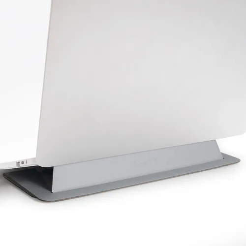 Miniatura 12 de SenseAGE Soporte para computadora portátil para escritorio, oficina, soporte ergonómico para portátil, soporte plano de viaje plegable y portátil