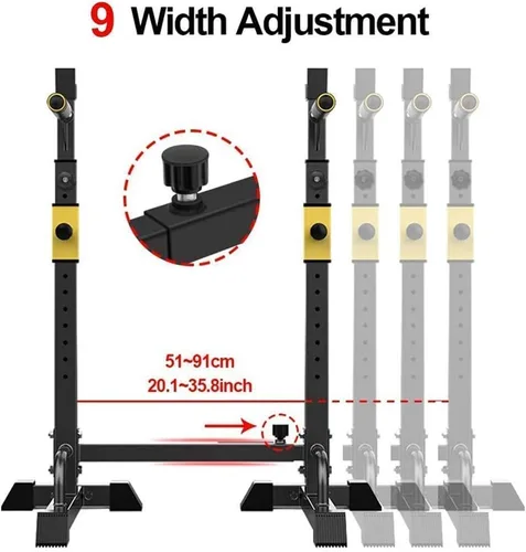Miniatura 6 de Soporte para sentadillas, estación de inmersión para barra paralela, ajustable, equipo de fitness para gimnasio en interiores y exteriores