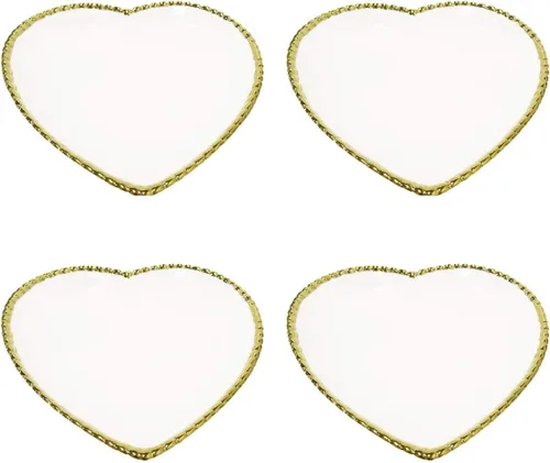 Miniatura 5 de CHOOLD Elegante plato de postre en forma de corazón de cerámica para fiesta de cocina, 7 pulgadas - 1 unidad
