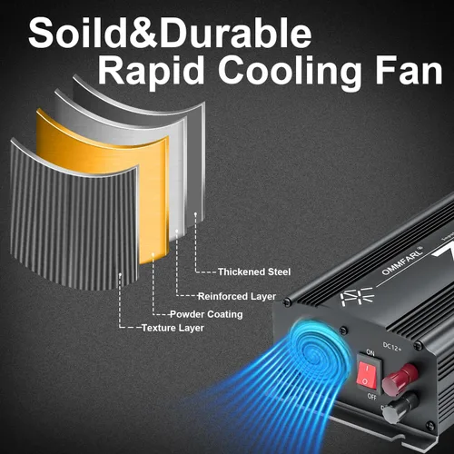 Miniatura 7 de Inversor de corriente de onda sinusoidal modificada de 750 W, CC 12 V a CA 110 V, pico de 1500 vatios, adaptador de inversor de enchufe