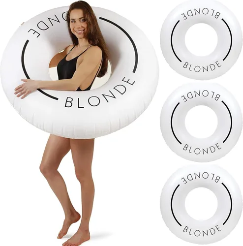 Miniatura 13 de Loteli Flotador de natación – Anillo de natación inflable minimalista estético Accesorio clásico para fiesta, sesión de fotos, diversión y Castaño