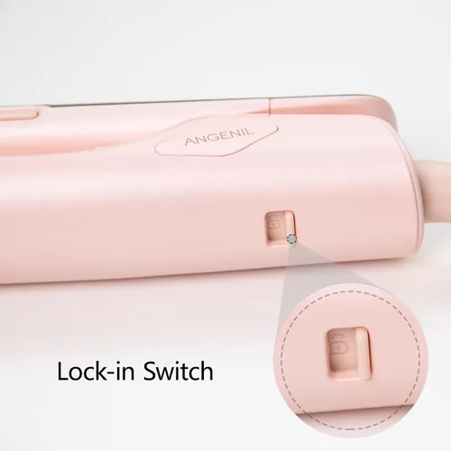 Miniatura 7 de ANGENIL Plancha Alisadora de Cabello Redonda Rosa Pro de Doble Voltaje, Plancha Plana de Titanio Alisadora y Rizadora de Cabello 2 en 1