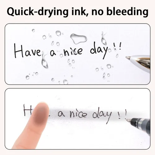 Miniatura 5 de deli Bolígrafos de gel, 100 bolígrafos retráctiles, tinta negra, punta media de 0.028 in, escritura suave, secado rápido, no se corren para tomar
