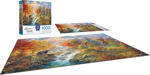 Miniatura 4 de RoseArt - Abraham Hunter - Otoño en Rainbow Falls - Rompecabezas de 1000 piezas para adultos