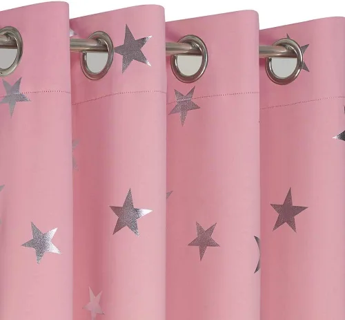 Miniatura 4 de Anjee - Cortinas opacas estampadas, Rosado