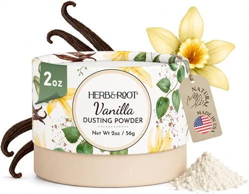 Miniatura 16 de Herb & Root Polvos corporales para espolvorear sin talco. Rosa, vainilla, sándalo, lavanda, jazmín y sets de regalo (tamaño completo, rosa)