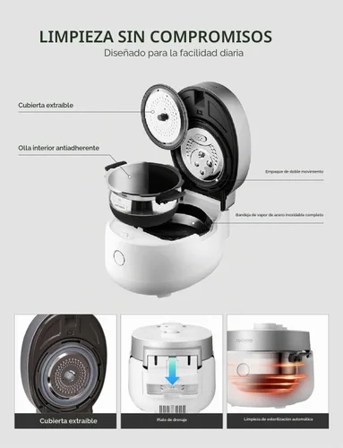 Miniatura 8 de CUCKOO CRP-MHTR0309F Arrocera de calentamiento por inducción de presión doble de 3 tazas (sin cocinar) 11 opciones de menú: alta/sin presión