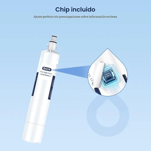 Miniatura 2 de GLACIER FRESH Filtro de agua de repuesto para refrigerador RPWFE, RPWF (chip integrado), compatible con GFE28GYNFS, GFE28GELDS, PFE28KELDS