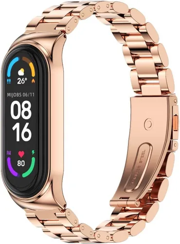 Miniatura 11 de Mi Band 6 Mi Band 5 Correa para Xiaomi Mi Band 4 3, Correa de reloj de acero inoxidable Pulsera de repuesto de metal para Mi Smart Band 6