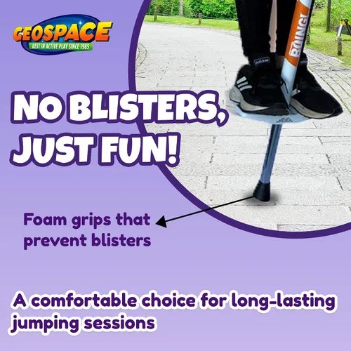 Miniatura 2 de Geospace Pogo Stick de Air Kicks para jinetes de 90 a 160 libras (azul)