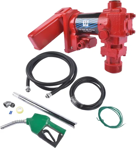 Miniatura 4 de Bomba de transferencia de combustible de 15GPM 12 V CC, fusible de 50 amperios con kit de boquilla, para gas, diésel, queroseno, bomba eléctrica