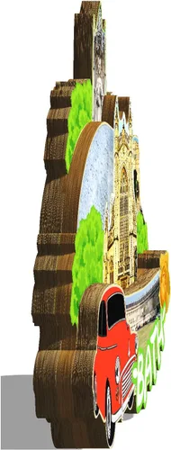 Miniatura 2 de Imán de nevera con imán de Inglaterra para el Reino Unido de Baño de Inglaterra Monumentos de Madera 3D Hitos de Viaje Coleccion