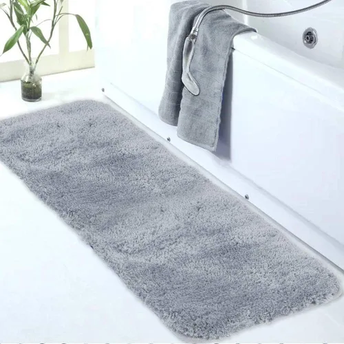 Miniatura 67 de Walensee Alfombra de baño antideslizante (16 x 24 pulgadas, color rubor) absorbente de agua, microfibra suave, lavable a máquina, alfombra de baño