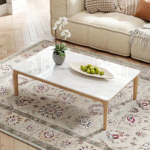 Miniatura 7 de Square Table Top, 19.6” White Sintered Stone Tabletop, DIY Replacement & Cover Marble Desktop, Scratch & Wear Resistant, Suitable for Indoor &