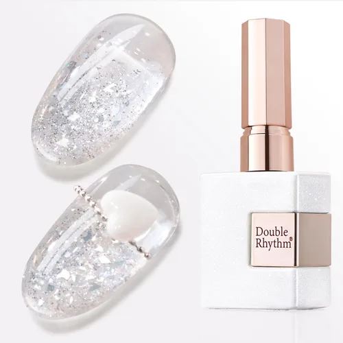 Miniatura 45 de Double Rhythm Esmalte de gel con purpurina de nieve de 0.5 fl oz, color holográfico reflectante para arte de uñas, salón de manicura y bricolaje