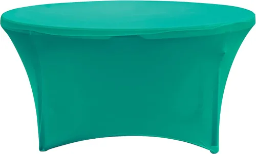 Miniatura 20 de Simply Elegant Mantel redondo ajustable de elastano Mantel para mesa de banquete, mantel de poliéster y elastano, para cumpleaños, quinceañera