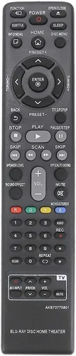 AKB73775801 Control remoto de repuesto aplicable para LG Blu-ray Home Theater BH5140 BH5140S S54S1-S S54T1-W BH5440P S54T1-S S54T1-C BH5540T