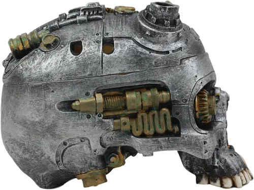 Miniatura 5 de ATL Steampunk Demon Cyborg GEARWORK - Joyero pintado con calavera