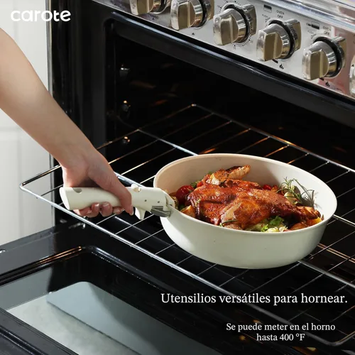 Miniatura 4 de CAROTE Juego de ollas y sartenes, juego de utensilios de cocina antiadherentes, mango desmontable, juegos de utensilios de cocina de inducción