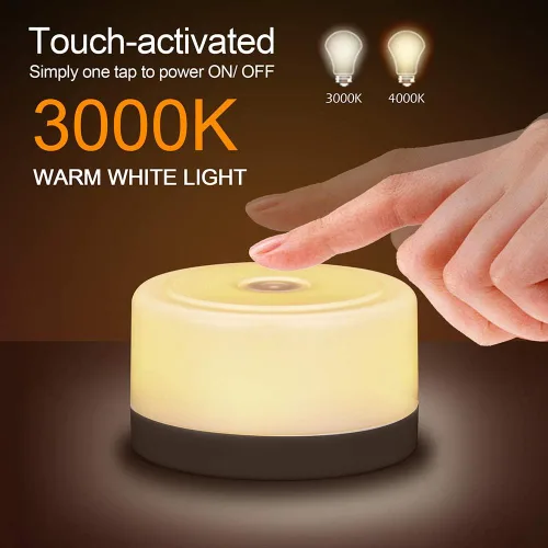 Miniatura 2 de S SELDORAUK Luz nocturna para bebé, lámpara de noche táctil LED portátil para niños y adultos, luz de grifo regulable, lactancia materna, ayuda