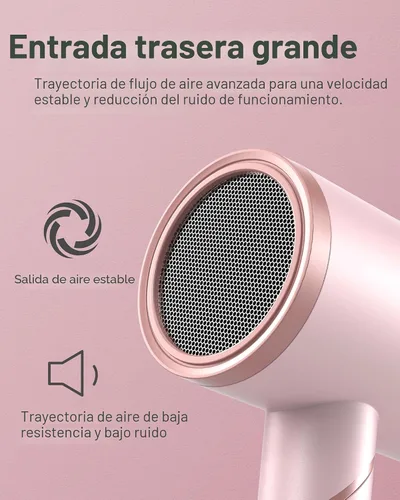 Miniatura 7 de ANNLARY Secador de pelo con peine Secador de pelo de 1800 W con difusor para cabello rizado Secador de pelo iónico de plasma para control