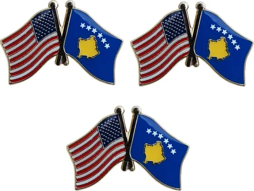 Miniatura 149 de 3 Pines de solapa con banderas de Estados Unidos y países internacionales, paquete de 3 pines dobles con diseño de banderas de Estados Unidos