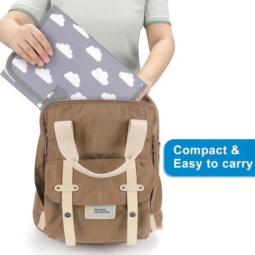 Miniatura 4 de Accmor Cambiador de pañales portátil, cambiador de bebé impermeable, almohadillas de cambio de pañales plegables para bebé Nube